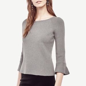Ann Taylor Ruffle Cuff Sweater